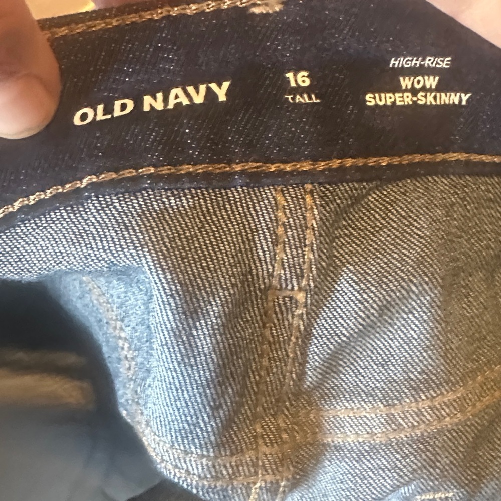 Old Navy Women's Deep Indigo High Rise Wow Super Skinny Jeans NWOT - Picture 2 of 6